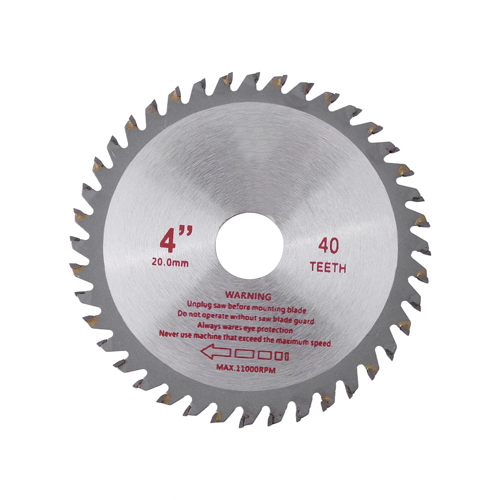 4inches 40T Teeth Cemented Carbide Circular Saw Blade Wood Cutting Tool Bore Diameter 20mm