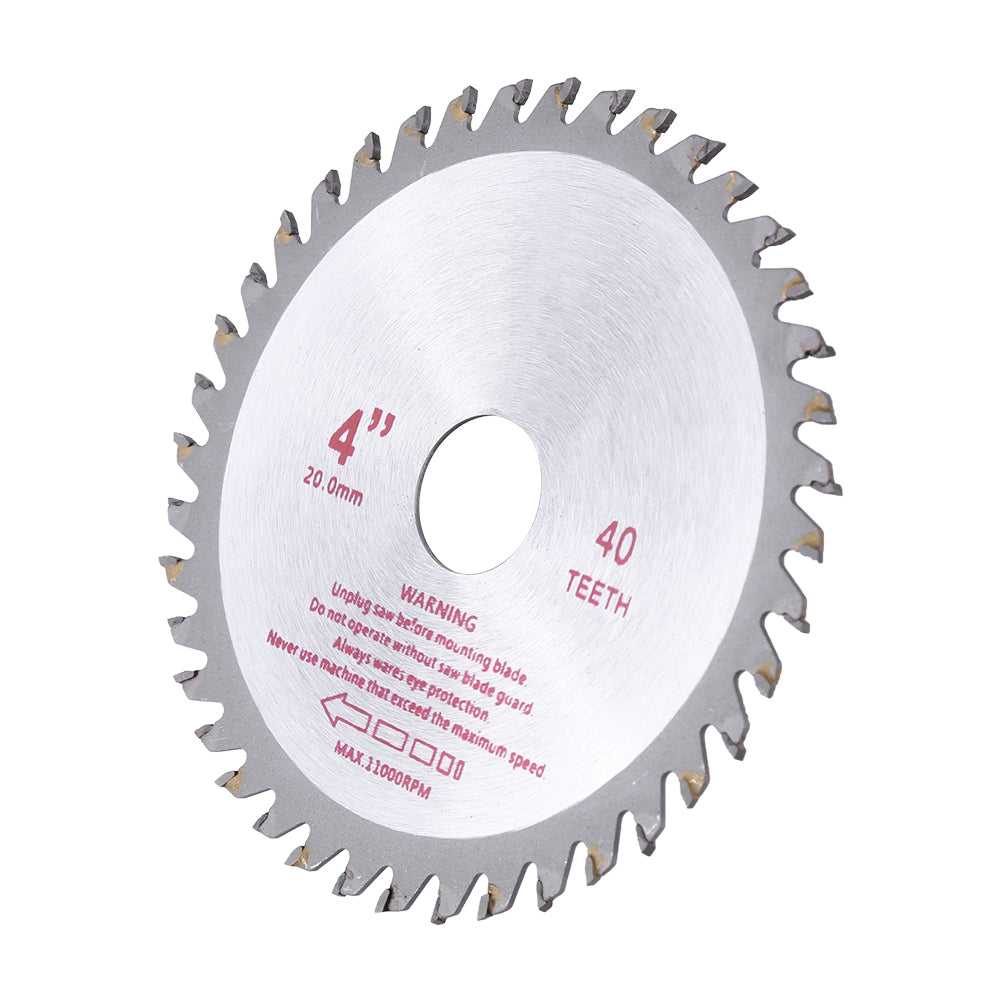 4inches 40T Teeth Cemented Carbide Circular Saw Blade Wood Cutting Tool Bore Diameter 20mm