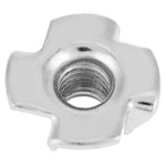 100pcs Zinc Plated Carbon Steel T Nut Four pronged Tee Nuts For Woodworking Furniture (M8)