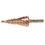 1Pcs Hexagonal Handle Spiral Groove Step Cone Cobalt Drill Bit High Speed Steel(4-20mm)