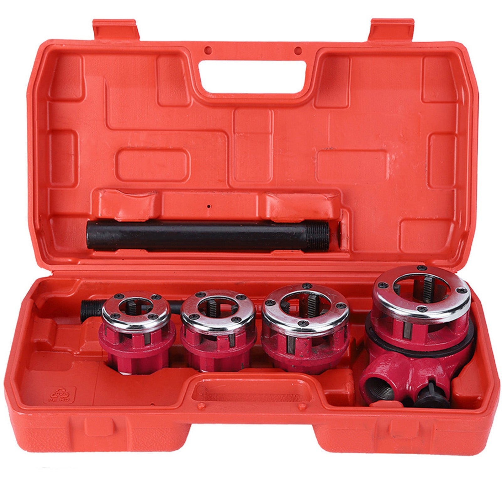 4 Dies Manual Plumber Pipe Threading Kit 1/2