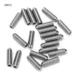 Steel Spring Ball Plunger Hex Bolt Socket Fixing Screws Positioning Bead (M6*12, 20pcs)