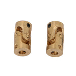 2pcs Shaft Coupling Motor Connector DIY Steering Brass Universal Joint 3*3mm