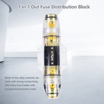 1 In 1 Out Fuse Distribution Block 100A Car Audio Amplifier Fuse Holder 0Ga-4Ga