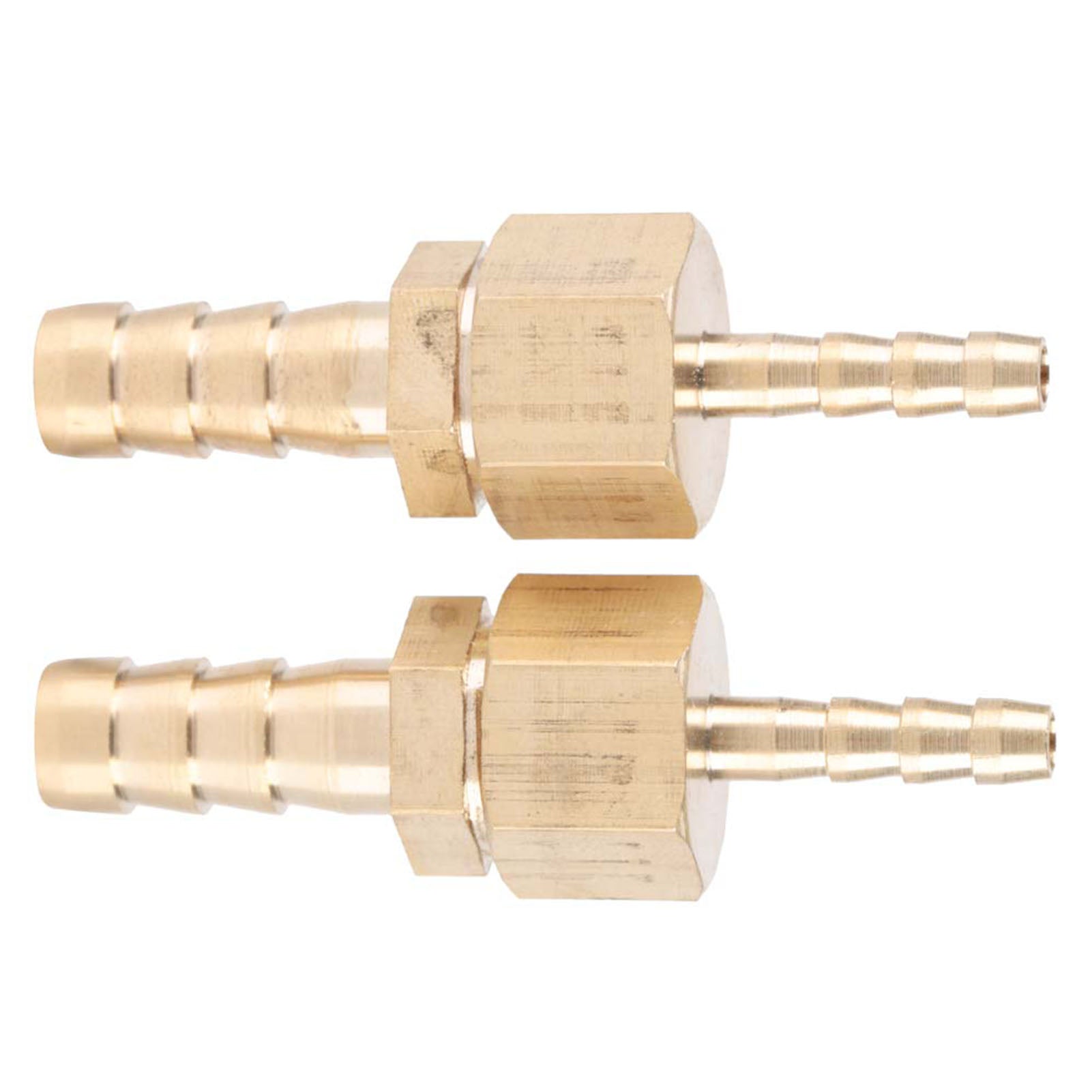 2pcs 4--8mm Brass Fitting Hose Barb Tail Reducer Reducing Plug Connector