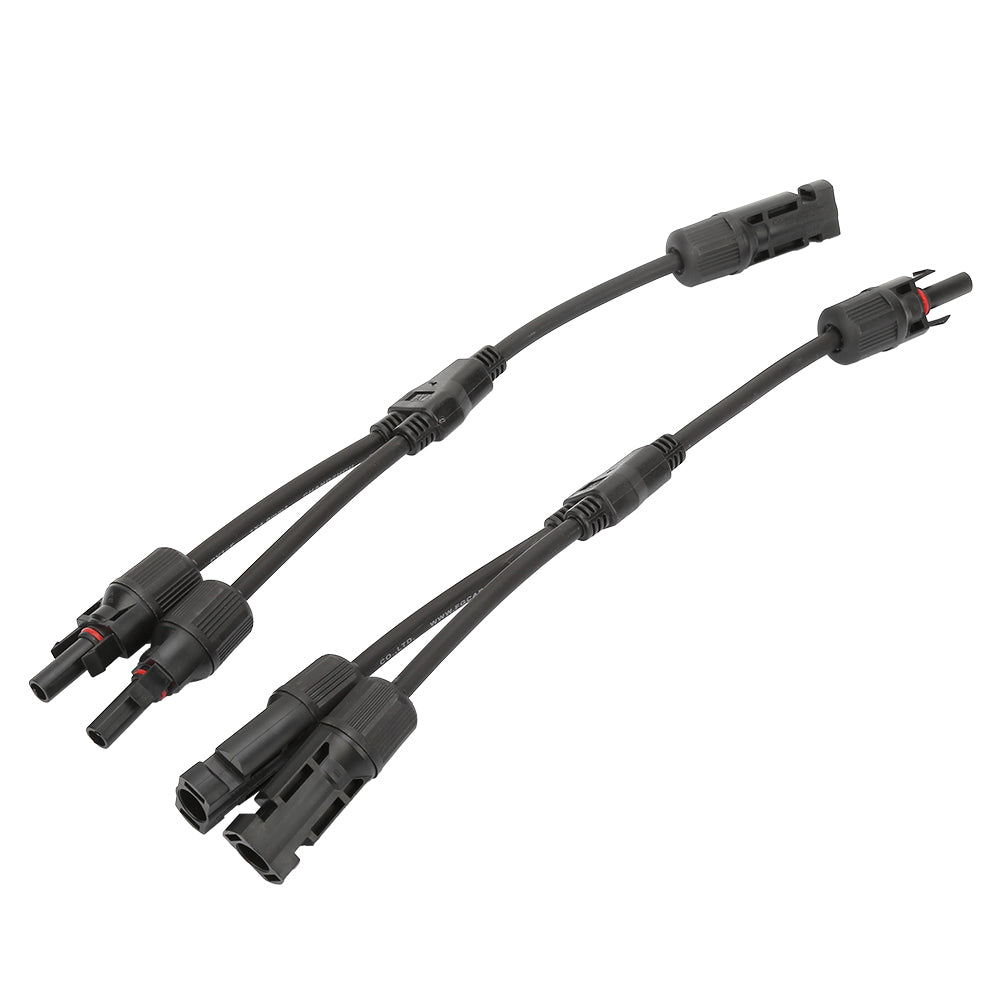 1 Pair Y Branch Connector Solar Panel Adapter Cable Splitter