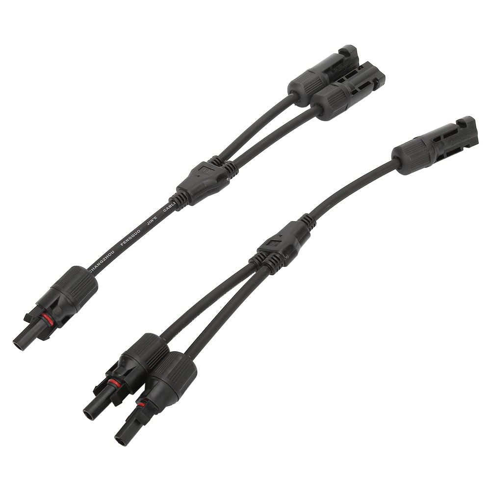 1 Pair Y Branch Connector Solar Panel Adapter Cable Splitter