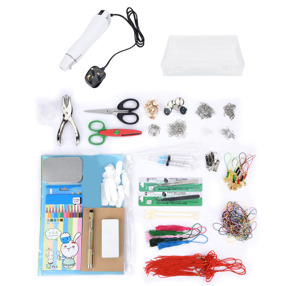 Plastic Heat Shrink Dinks Sheet Rubber Stamp Hot Air Gun Shrinkable DIY Handmade Tool Kit (#04)