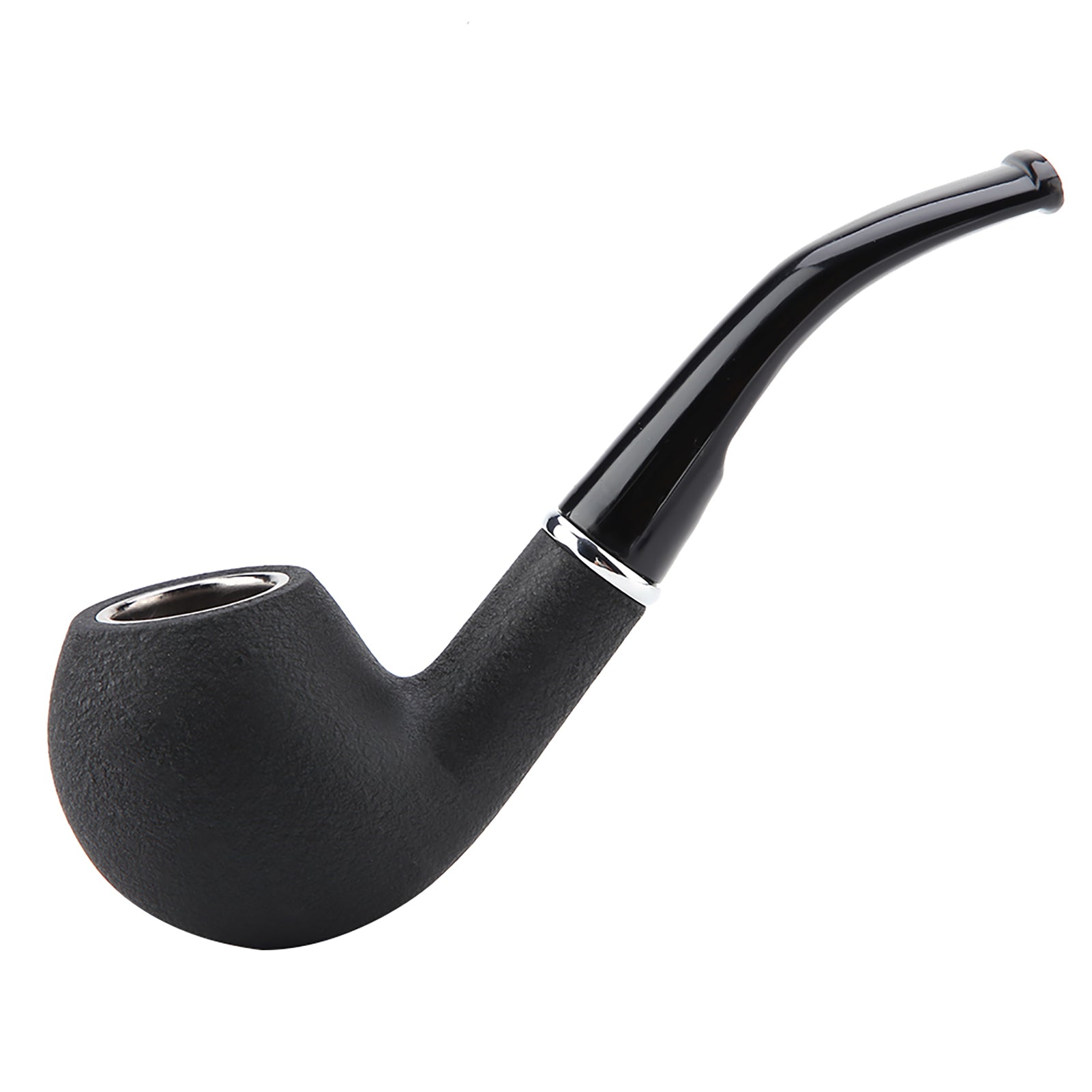 Detachable Resin Smoking Tobacco Pipe Premium Quality Tobacco Pipe for Man（Black）