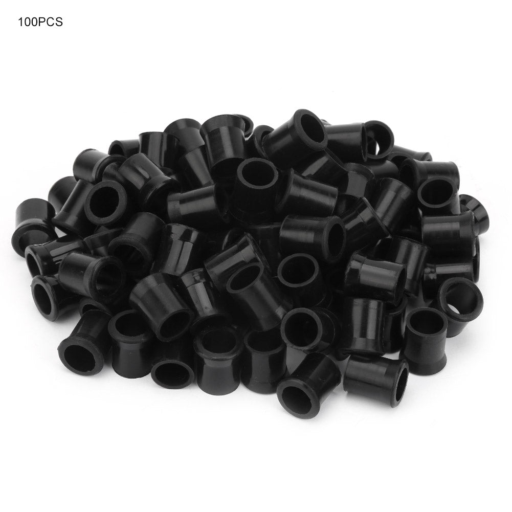 100pcs Black/White Cigarette Pipe Disposable Tips Pipe Mouthpiece Stem Rubber Bits(#2)