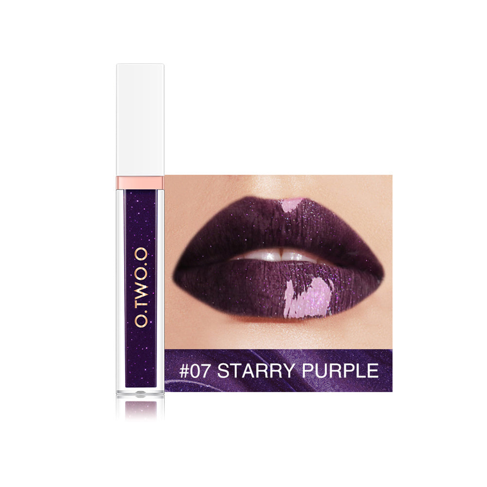 Moisturizing Long Lasting Lip Gloss Non stick Cup Shiny Glimmer Lipstick Makeup Tool (#7)