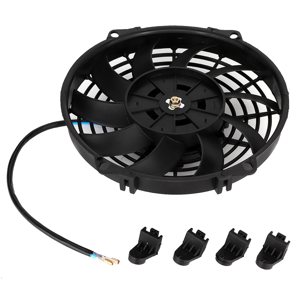 24V 9'' Universal Car Curved Blade Air Conditioner Condenser Electric Cooling Fan