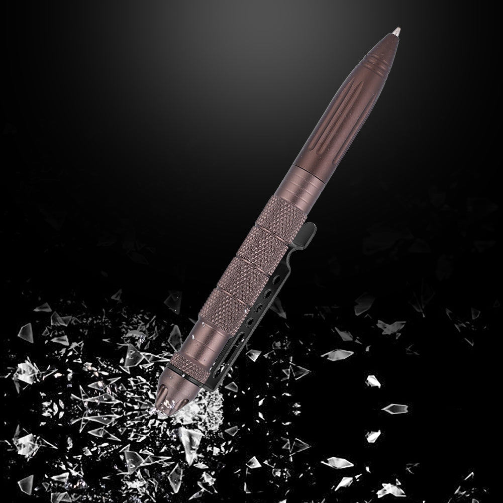 Outdoor Survival Tactical Pen Glass Breaker Defense Camping Tool( Amber gold)