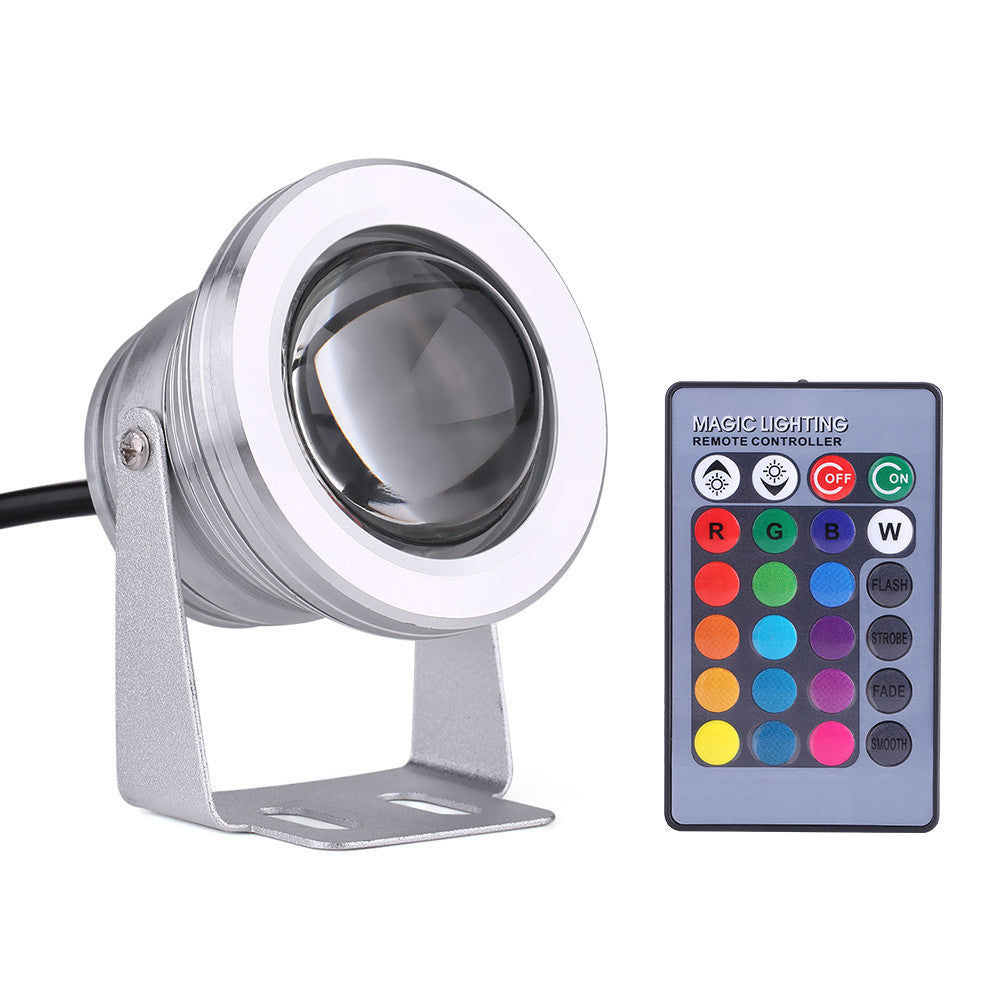 Marine Boat Yacht 10W 12V RGB LED Underwater Spot Light Waterproof Pond Aquarium Lamp