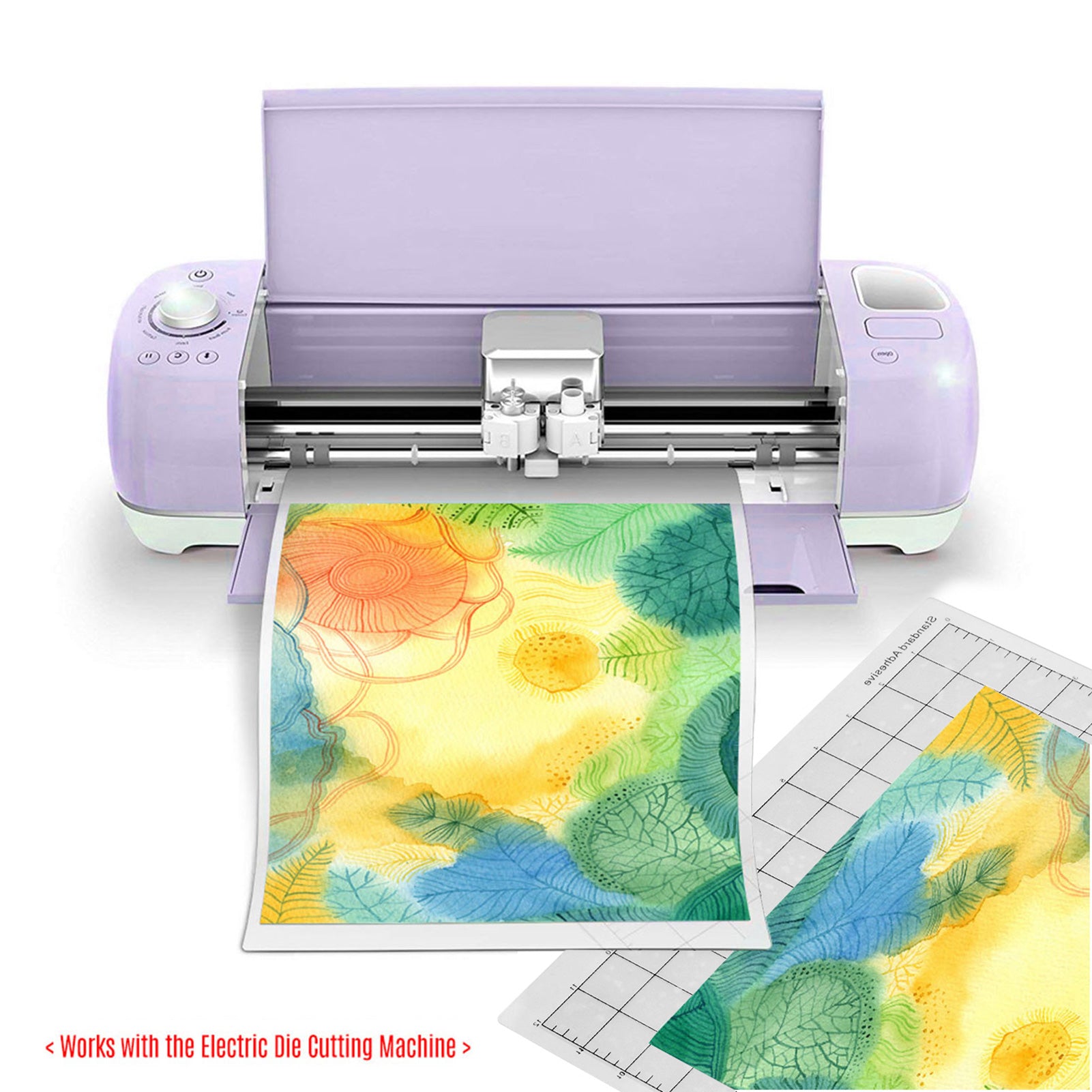 Bisofice Cutting Machine Special Pad 12 Inch Measuring Grid Replacement Transparent PP Material Adhesive Mat With Clear Film Cover for Silhouette Cameo Plotter Machine 3PCS