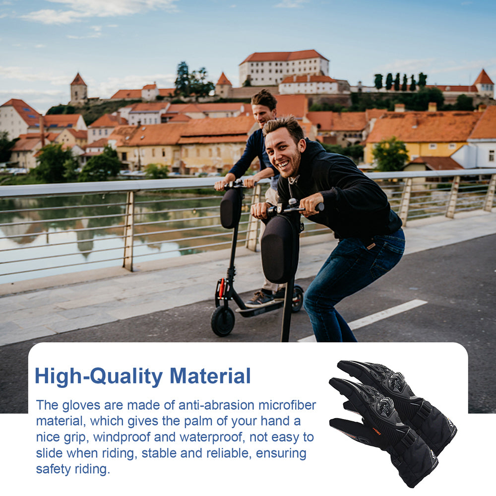 Winter Motorcycle Gloves for Men Women Windproof & Waterproof Thermal Touchscreen Gloves Cold Weather Racing Gloves for Cycle Riding Hiking Skating