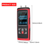 GT5101 Digital Manometer, Dual-Port Manometer Gas Pressure Tester, Handheld Professional Air Pressure Meter, 13 Selectable Units Differential Pressure Gauge, with Large LCD Display