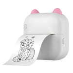 Mini Thermal Printer Multifunction Portable Sticker Maker Instant Photo Inkless Printing Support BT Connection for Smartphone with 9 Paper Rolls 57mm + 5 Self-Adhesive Paper Rolls Compatible with iOS Android System for Picture Receipt Memo Note Label Chil