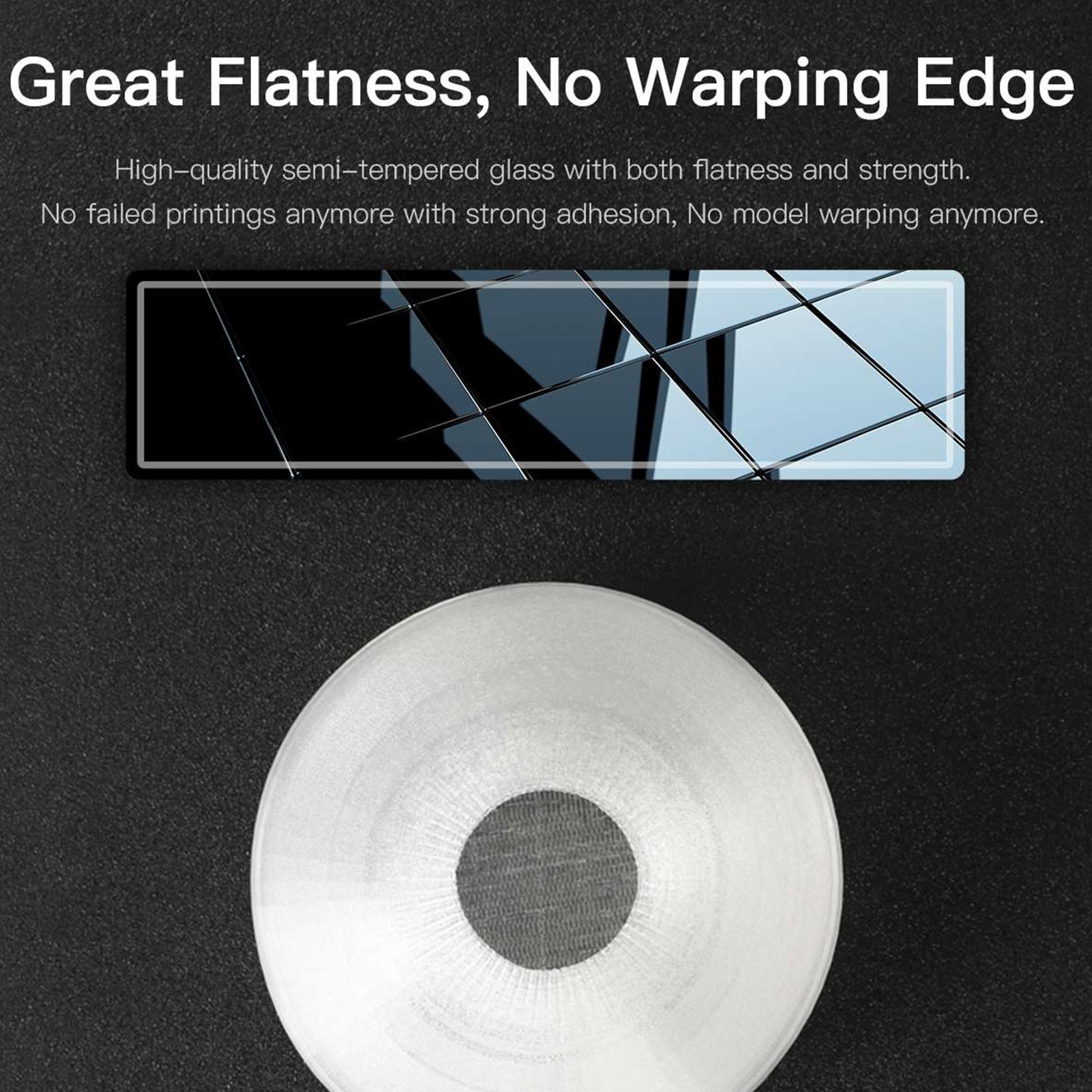 Creality Upgraded PEI Coated Glass Plate Printing Platform Build Plate 235x235mm (9.3x9.3in) for Ender-3 V2/3 Pro / Ender-5 Pro/3 S1 Pro Series Printers