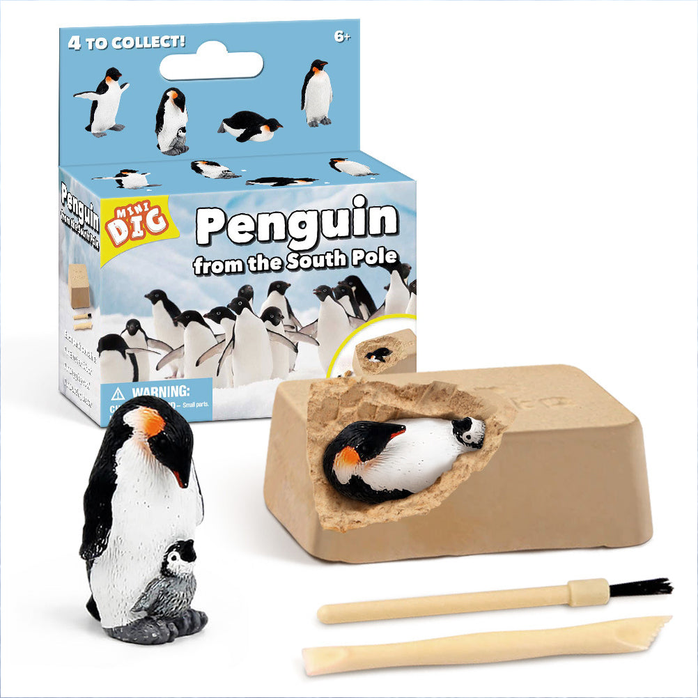 Children DIY Dig Penguin Pirate Treasure Kids Educational Archeology Dig Toy Set