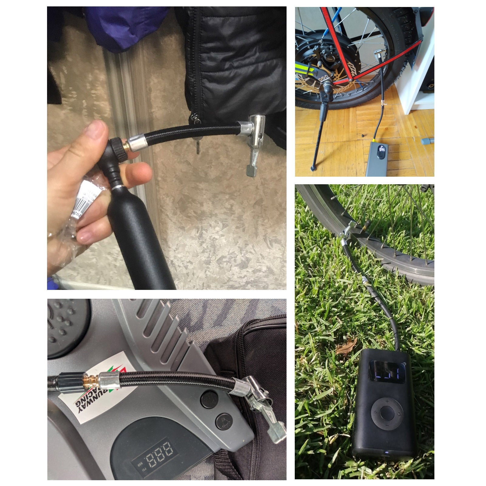 Bike Motorcycle Car Tire Air Inflator Hose Inflatable Tube Hose Tire Valve Connect Pipe Connection Air Chuck Inflator Compressor Pump Extension Hose Adapter